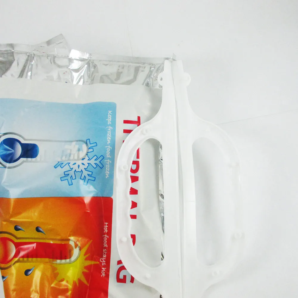 1 Small Insulated Foil Grocery Bag Hot Cold Reusable Thermal Food Storage Carry