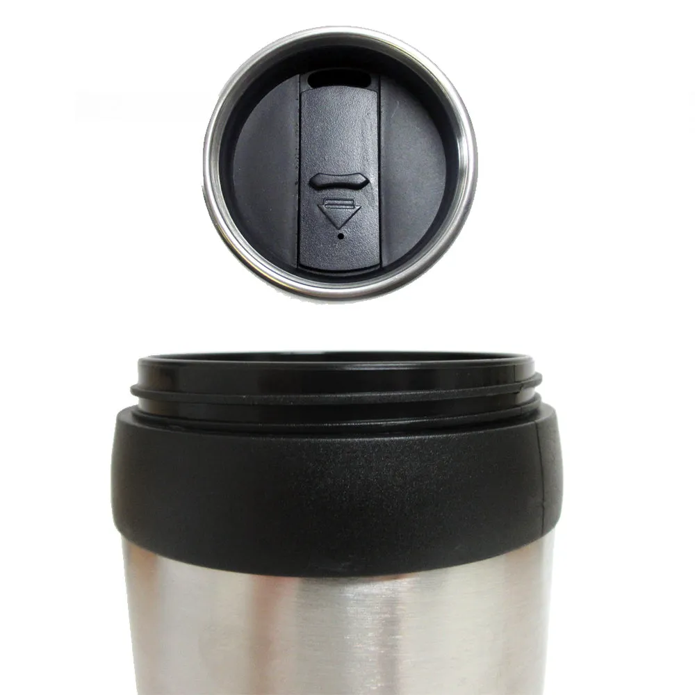 16oz Cup Insulated Coffee Travel Mug Stainless Steel Double Wall Thermos Tumbler