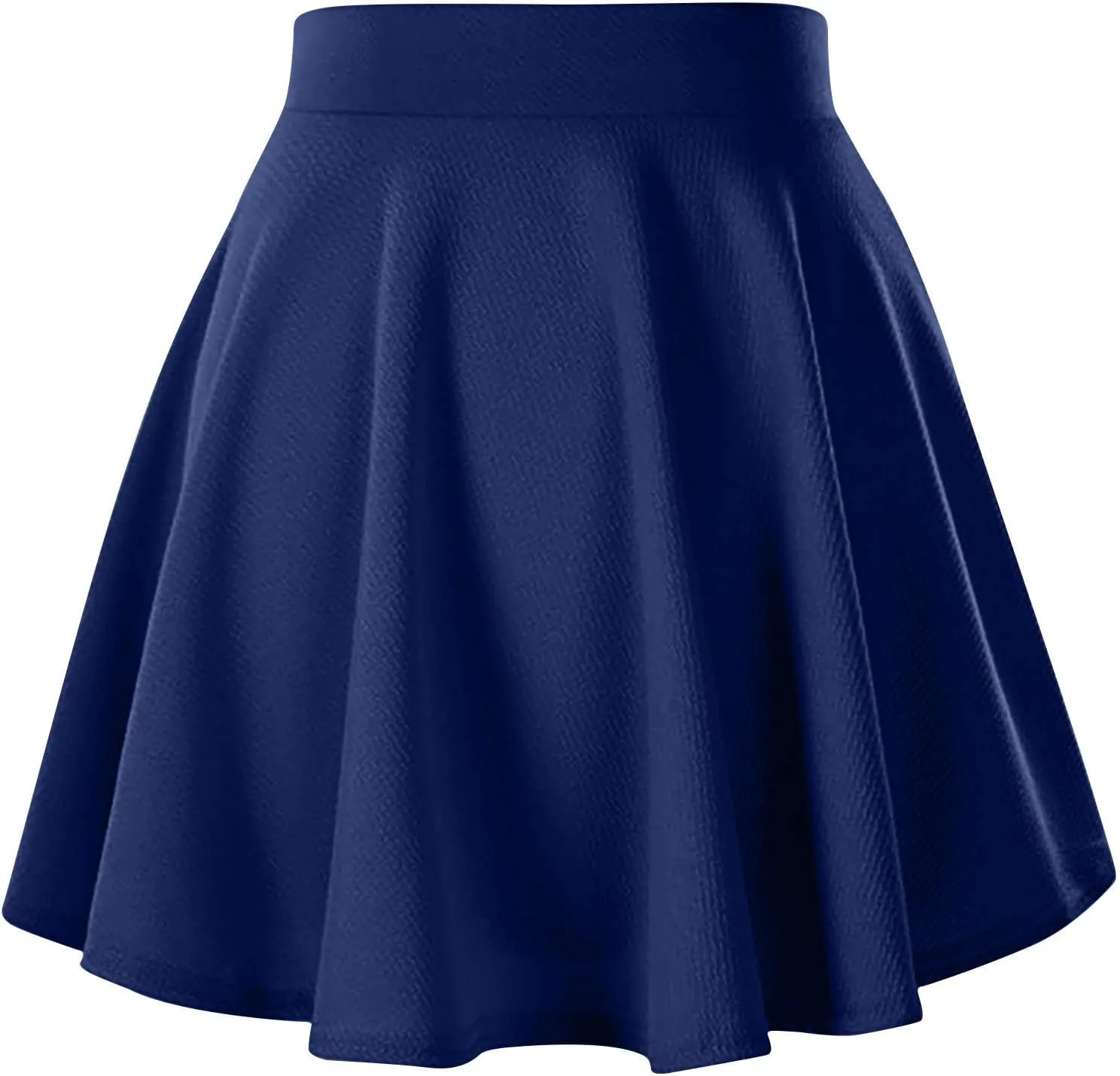 A-Line Pleated Midi Skirts for Women High Waist Flared Sexy Short Skirt Ruffle Flowy Basic Regular Casual Skirt