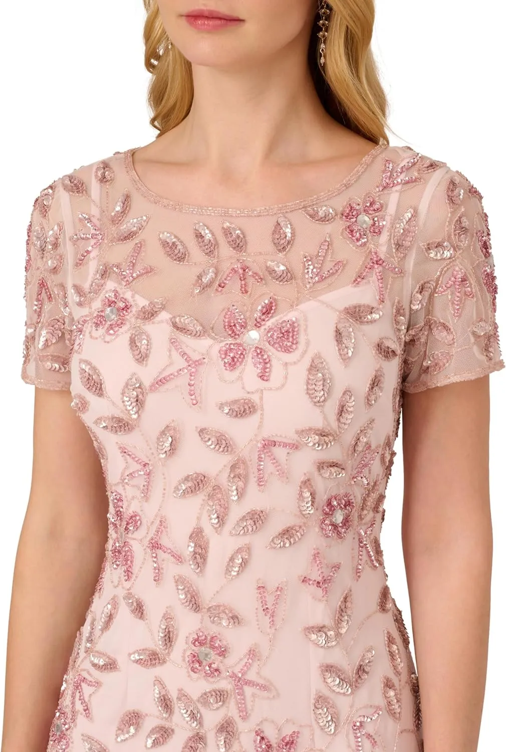Adrianna Papell Women's Beaded Gown with Godets