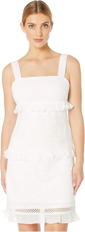 Adrianna Papell Women's Striped Lace A-line Dress