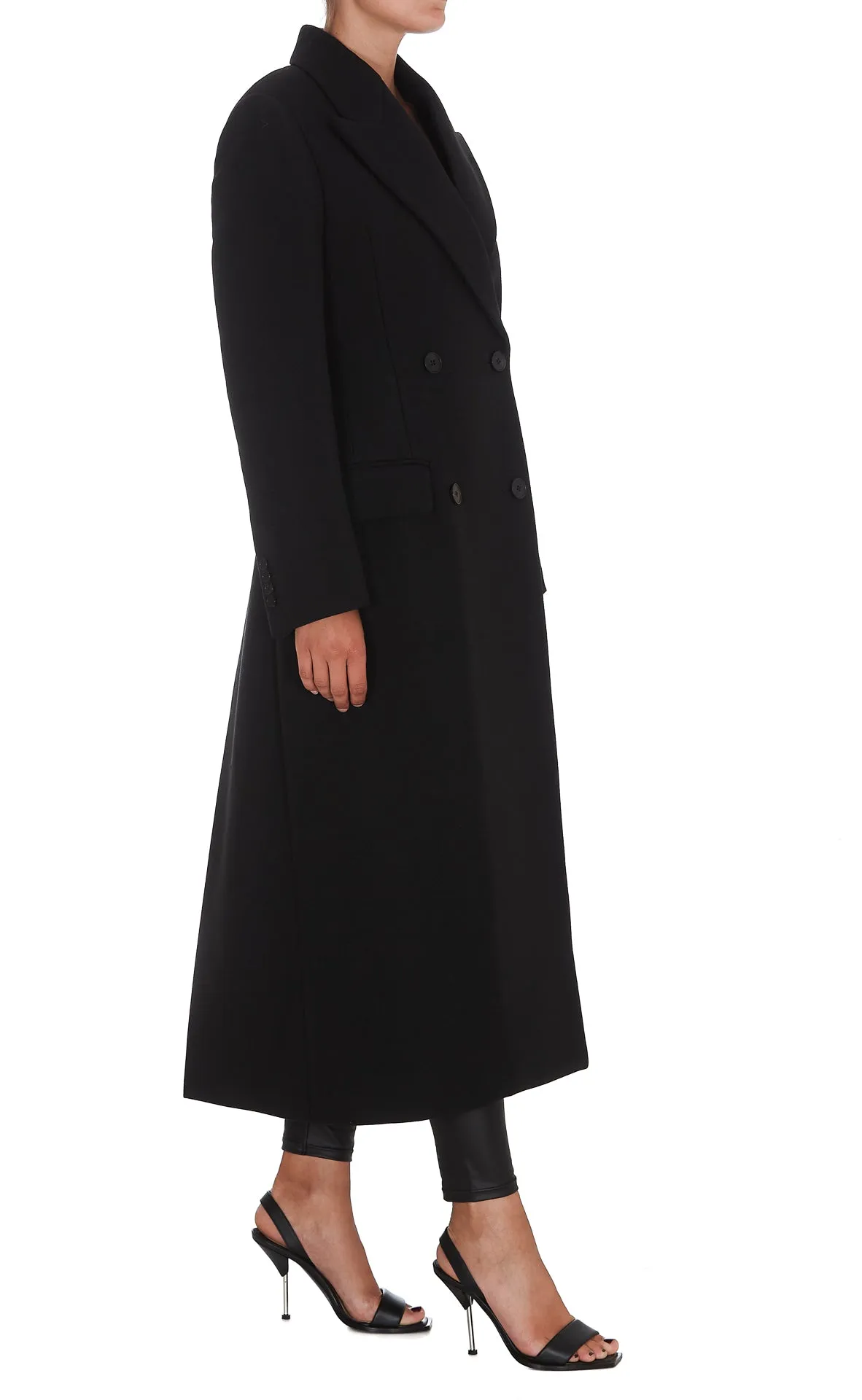 Alexander McQueen Back Tie Double-Breasted Coat