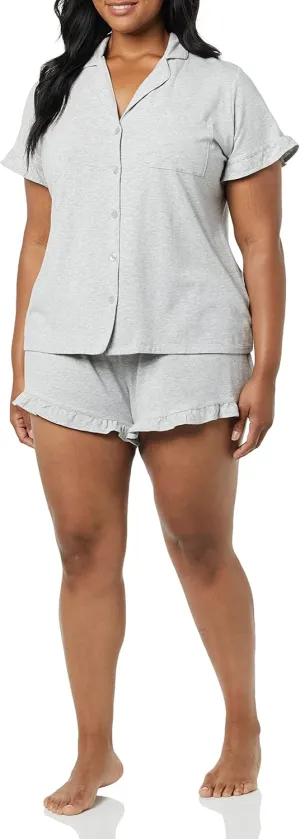 Amazon Essentials Women's Cotton Modal Short Pajama Set - Discontinued Colors