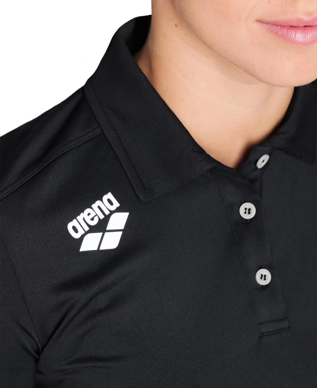 ARENA Women's Team Solid Polo T-Shirt Short Sleeve Active Tee MaxDry Fabric Tailored Fit Athletic Top Gym Exercise Training