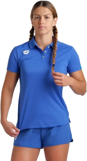 ARENA Women's Team Solid Polo T-Shirt Short Sleeve Active Tee MaxDry Fabric Tailored Fit Athletic Top Gym Exercise Training