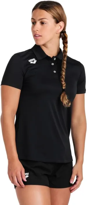 ARENA Women's Team Solid Polo T-Shirt Short Sleeve Active Tee MaxDry Fabric Tailored Fit Athletic Top Gym Exercise Training