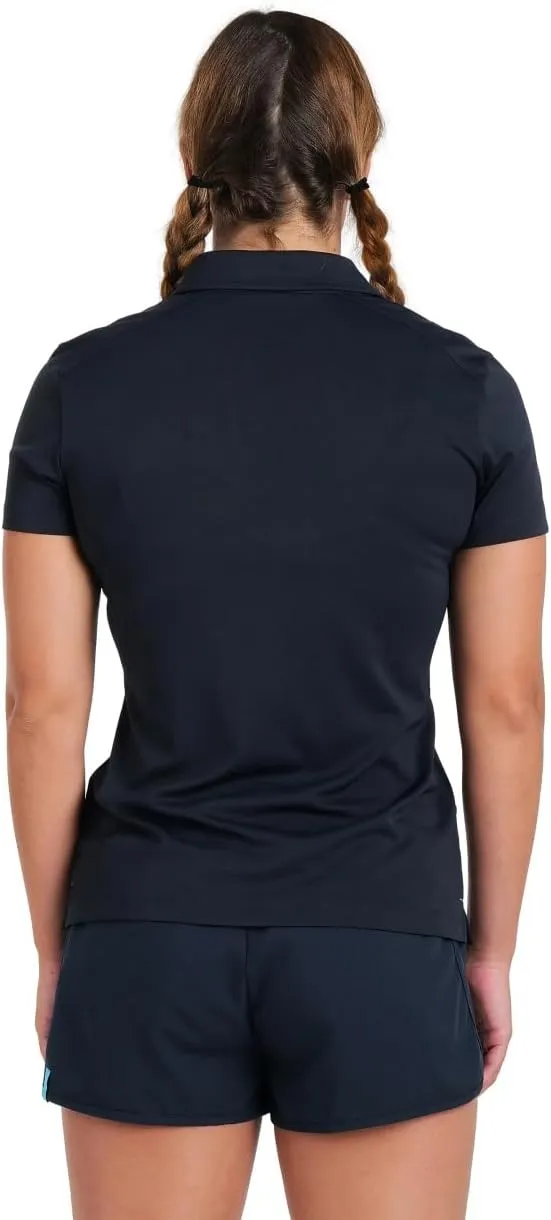 ARENA Women's Team Solid Polo T-Shirt Short Sleeve Active Tee MaxDry Fabric Tailored Fit Athletic Top Gym Exercise Training