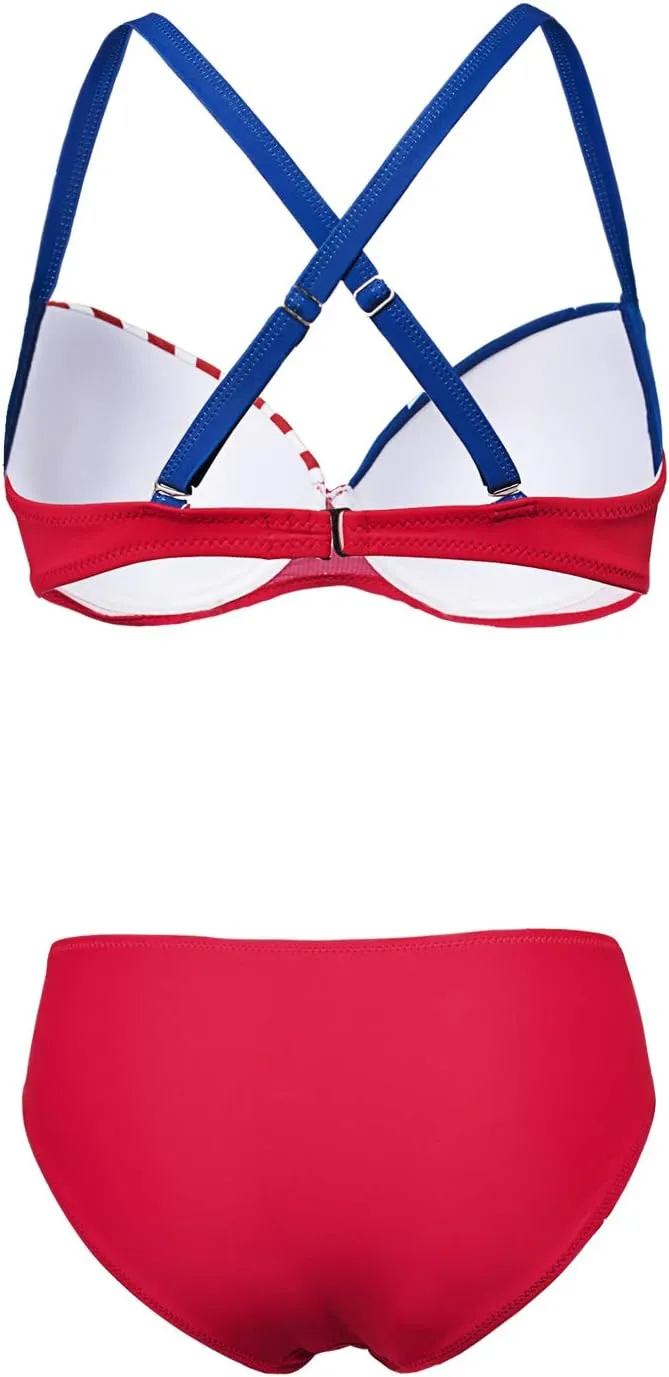 Astylish Women Push Up Two Piece Bikini Swimsuits Padded Swimwear Bathing Suit