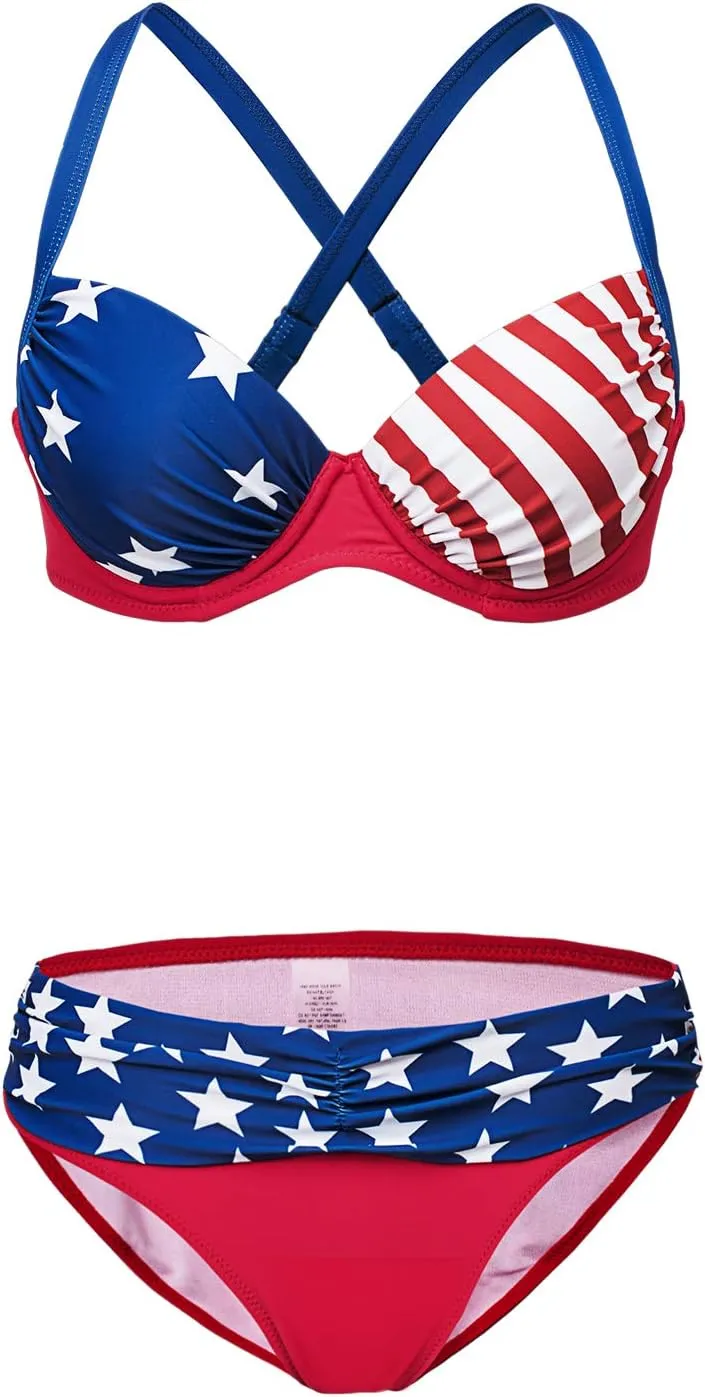 Astylish Women Push Up Two Piece Bikini Swimsuits Padded Swimwear Bathing Suit
