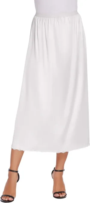 Avidlove Women's Satin Half Slip 36" Lace Long Underskirt S-XXL