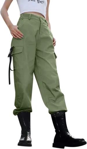 Baggy Cargo Pants Women High Waist Pants for Women Loose Wide Leg Trousers Y2k Streetwear with Pockets