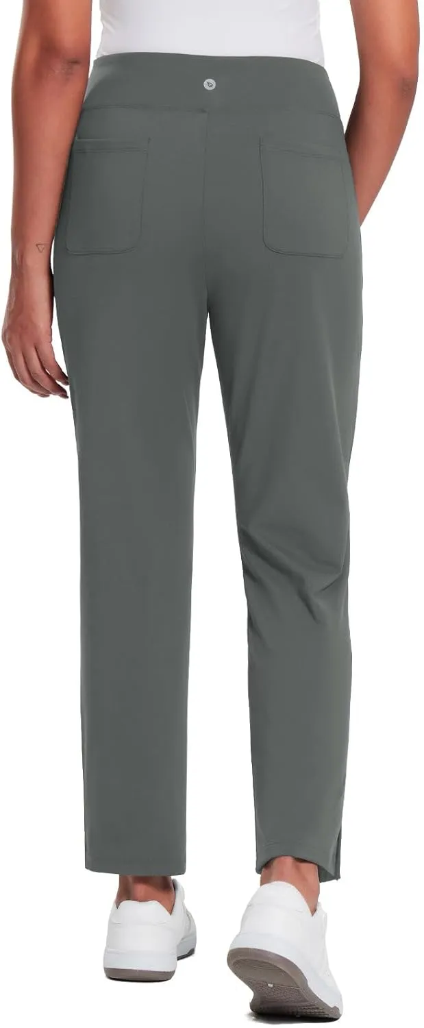 baleaf Women's Pants with Zipper Pockets Stretch Golf Pants High Waist Travel Athletic Work Casual UPF50 