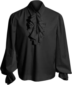 Bbalizko Mens Pirate Shirt Ruffle Victorian Renaissance Steampunk Vampire Poet Shirts Gothic Medieval Costume