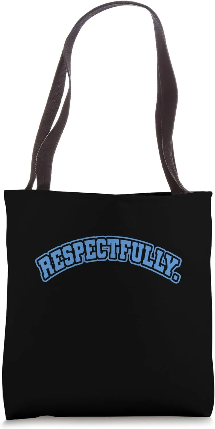 Blue Respectfully Blue Graphic Tote Bag