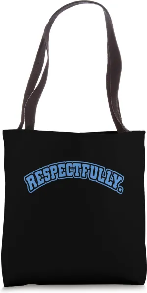 Blue Respectfully Blue Graphic Tote Bag