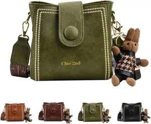 Bootara Bucket Bag Bootara Women's Vintage Bunny Charm Bucket Bag Adjustable Convertible Shoulder Crossbody 2025 New