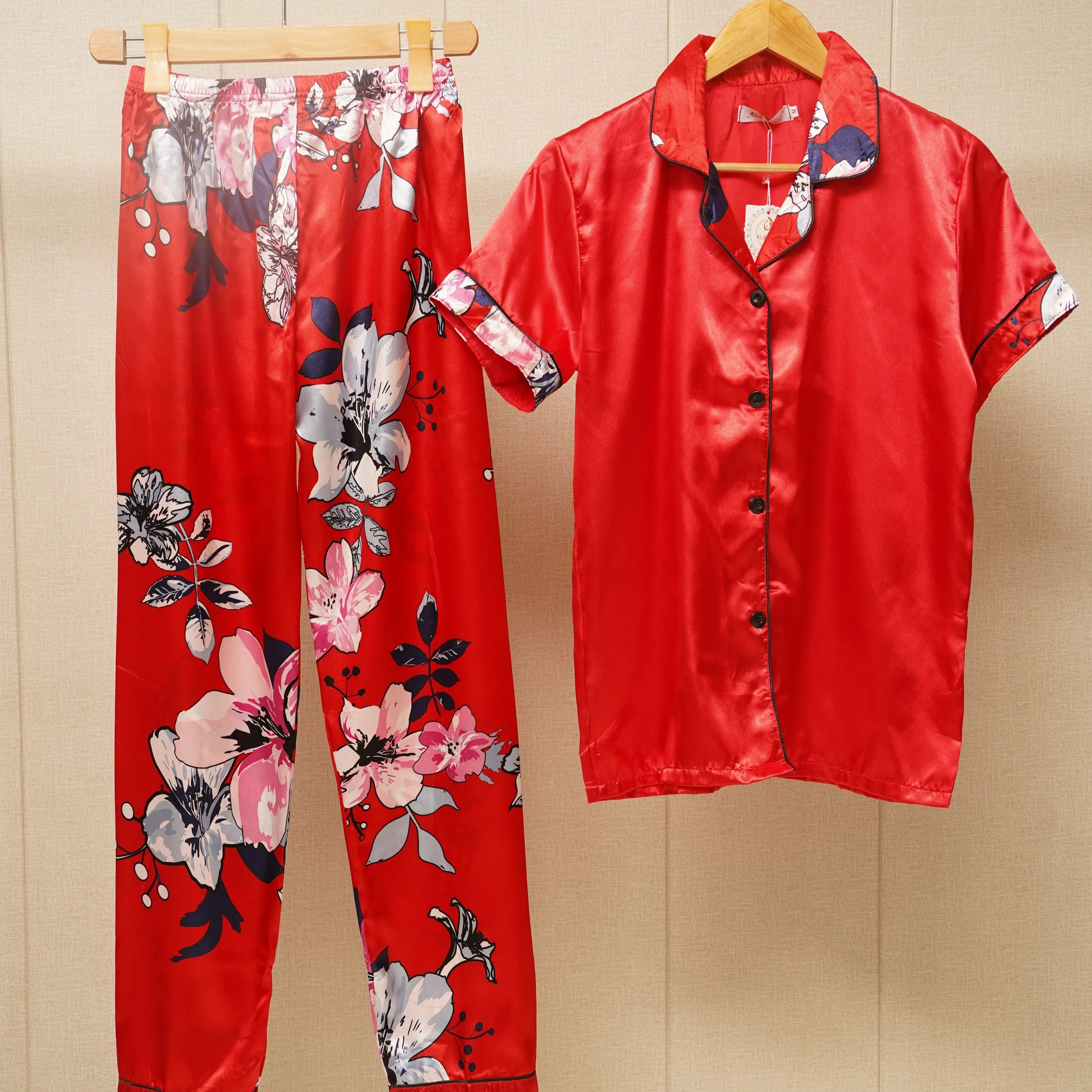 Button Female  2Pcs Sleepwear (WF-008)