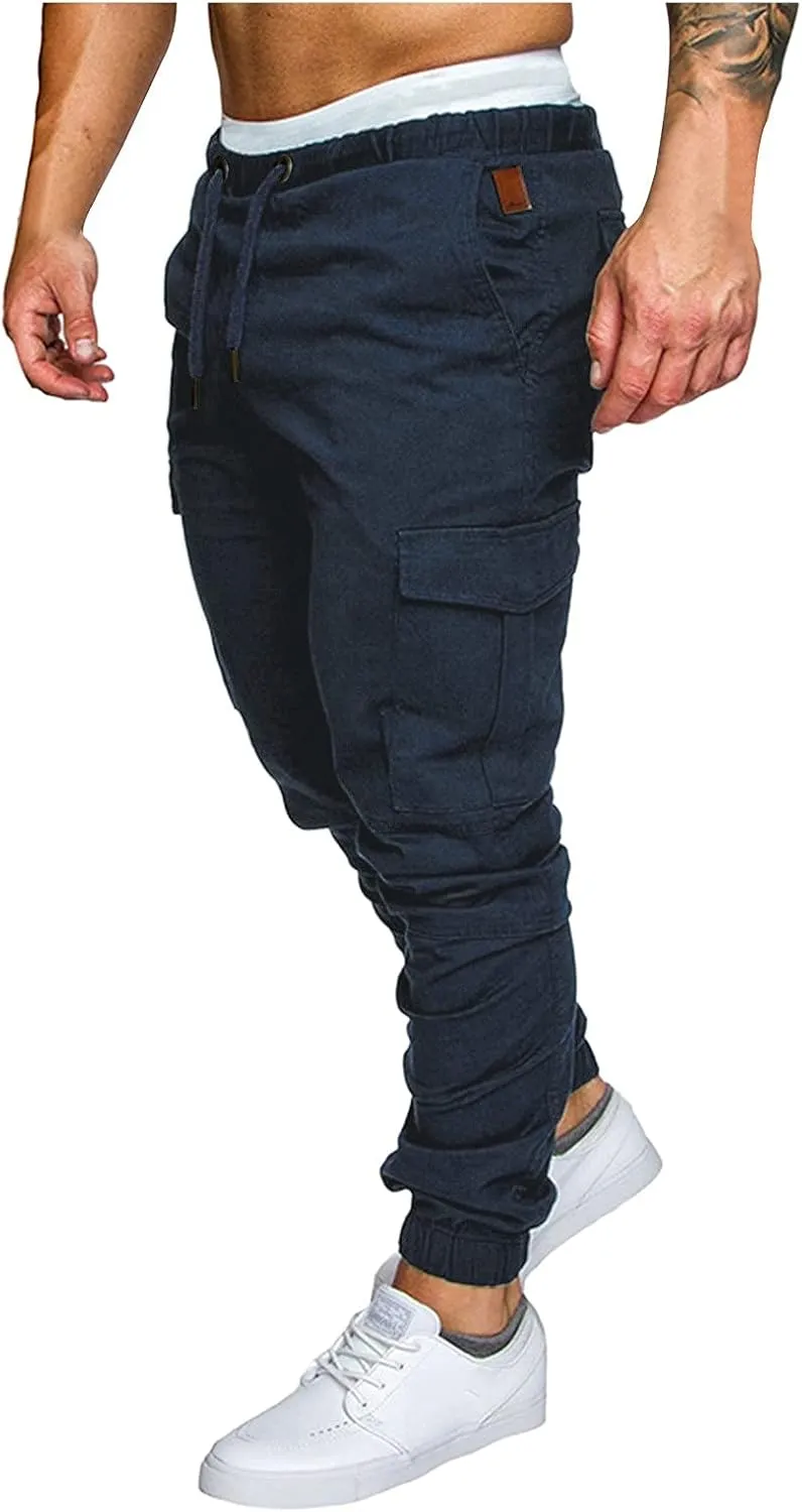 Cargo Sweatpants for Men Big and Tall Long Trousers Men Athletic Jogger Sports Outdoor Trousers Men's Sweatpants with