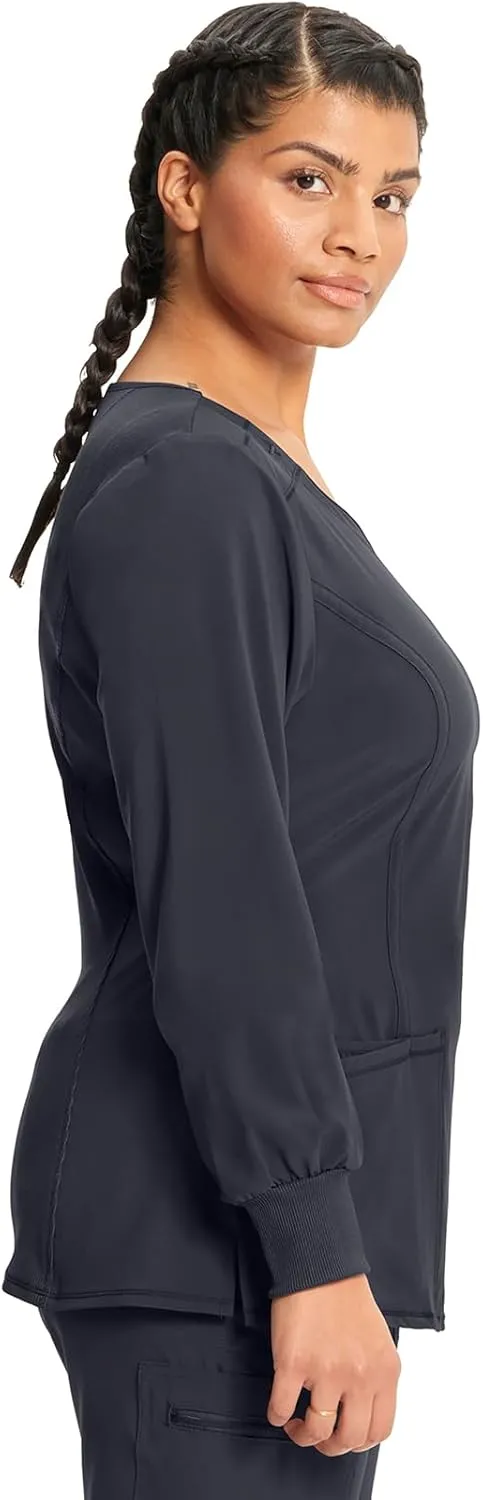 Cherokee Long Sleeve Scrubs for Women, 4-Way Stretch Performance Fabric CK781A