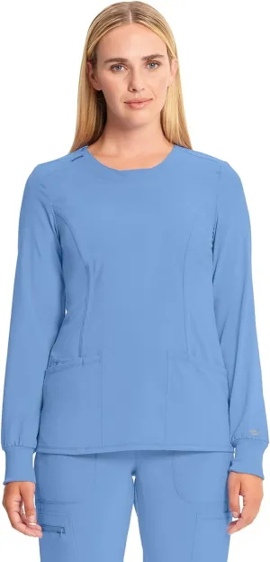 Cherokee Long Sleeve Scrubs for Women, 4-Way Stretch Performance Fabric CK781A