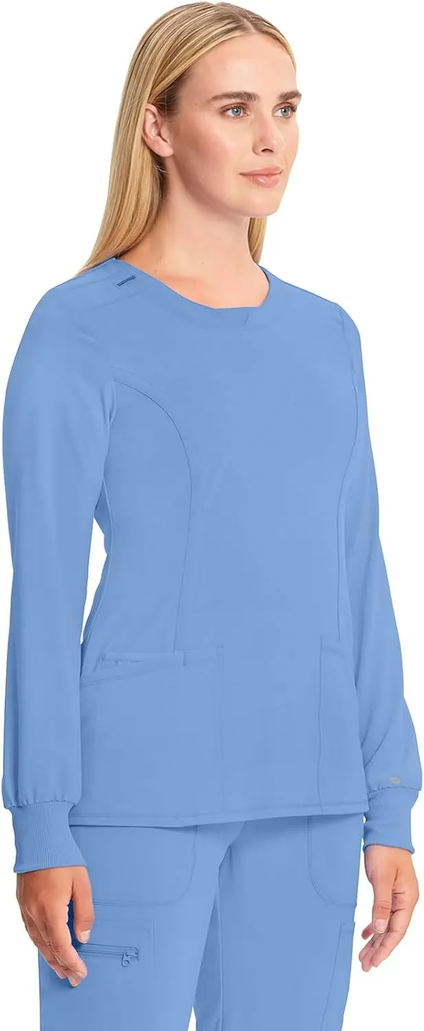 Cherokee Long Sleeve Scrubs for Women, 4-Way Stretch Performance Fabric CK781A