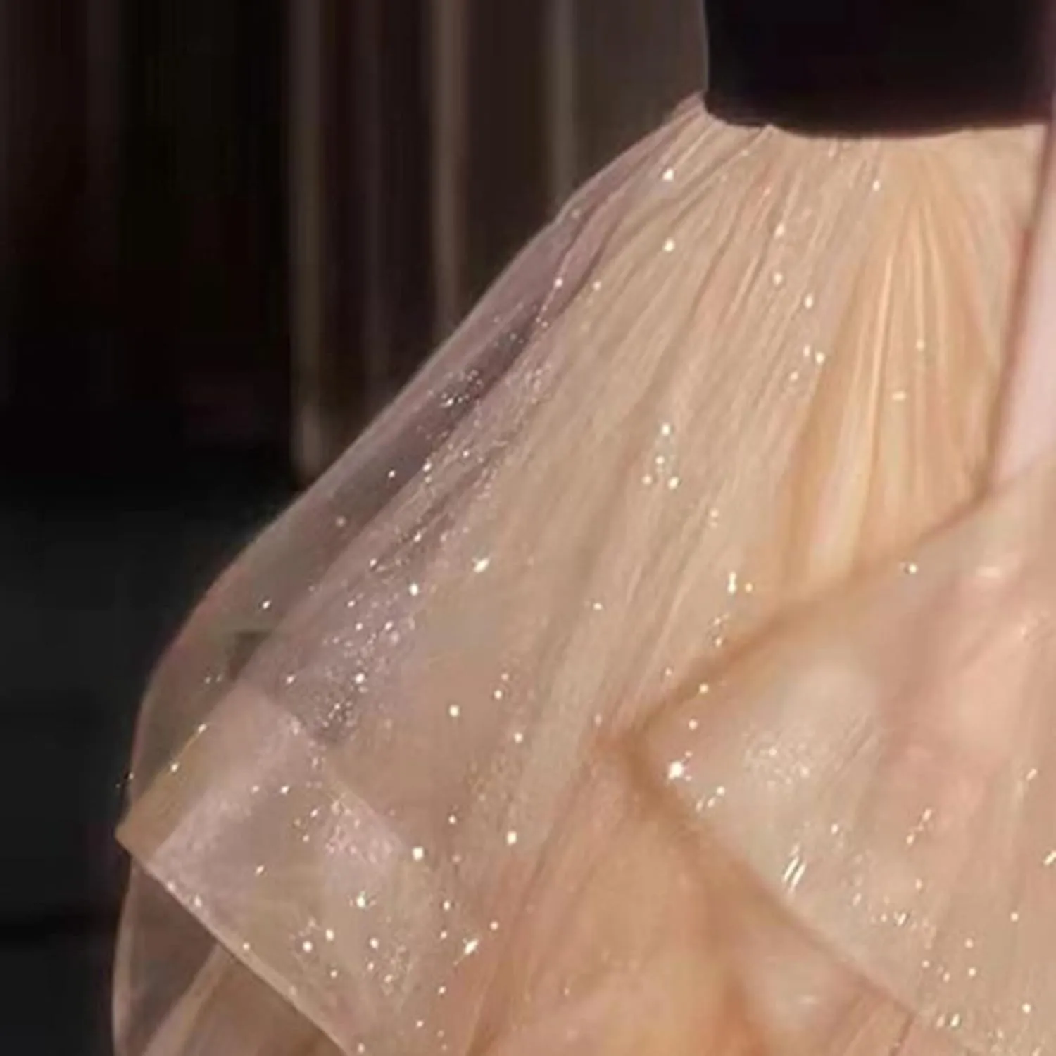 Chiffon Evening Dress Women's Hem Long Sleeve Ball Gown Long Dress Cocktail Party Maxi Dress Sequins Formal Occasion