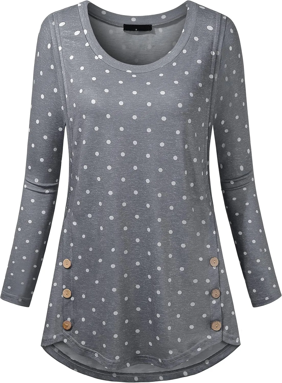 connche Women's Button Side Maternity Tunic Nursing Tops for Breastfeeding