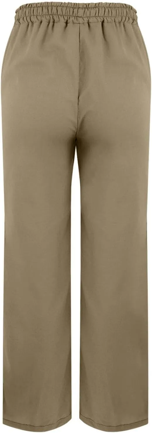Cotton Linen Pants for Women Summer Beach Lounge with Pockets Loose Fit Casual Elastic Waist Trousers