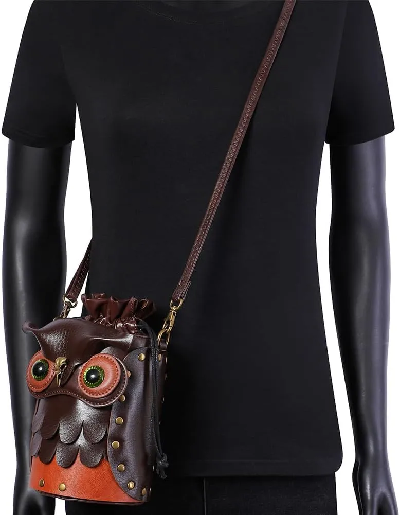 Creative Horse Head Women's Shoulder Crossbody Bag Medieval Retro Style Handbags PU Leather Bucket Bag purses