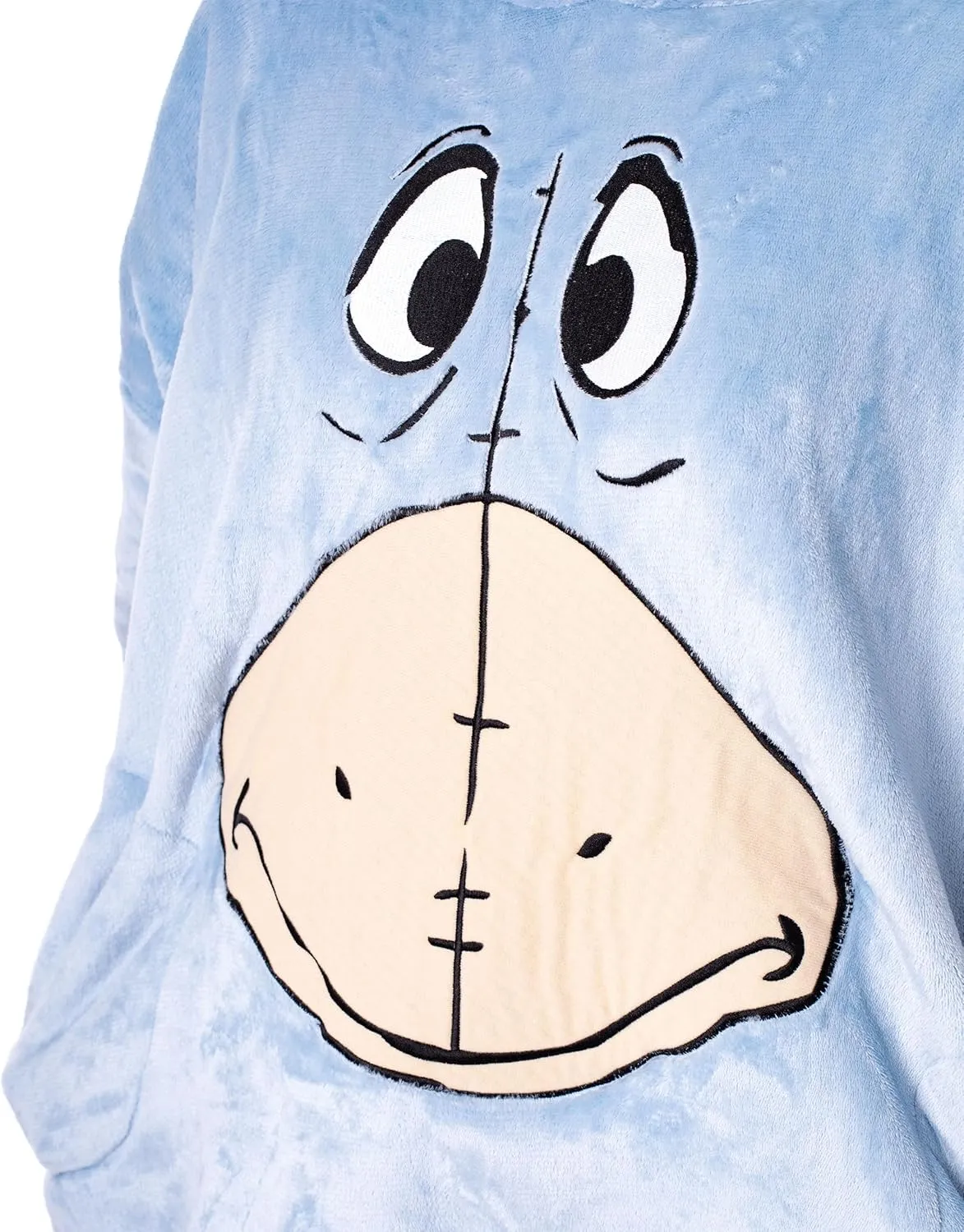 Disney Wearable Blanket Hoodie | Adults Hooded Pullover with Themed Print One Size Sherpa Lined Loungewear with Pockets