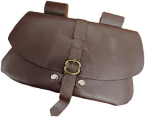 Fanny Pack Waist Pouch Costume Accessories Steampunk Medieval Waist Bag Belt Pouch for Stage Performance Holiday Party Women, Brown