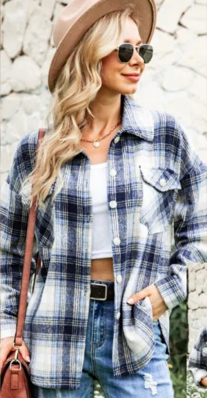 Flannel Chest Pocket Shacket