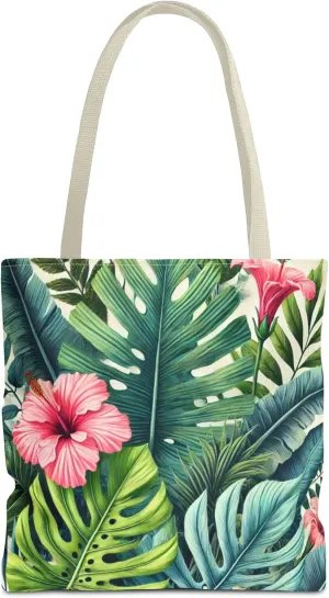 Floral Tote Bag for Women, Reusable Handbag, Flower Print Shopping Tote, Eco-Friendly Shoulder Bag, Gift for Her
