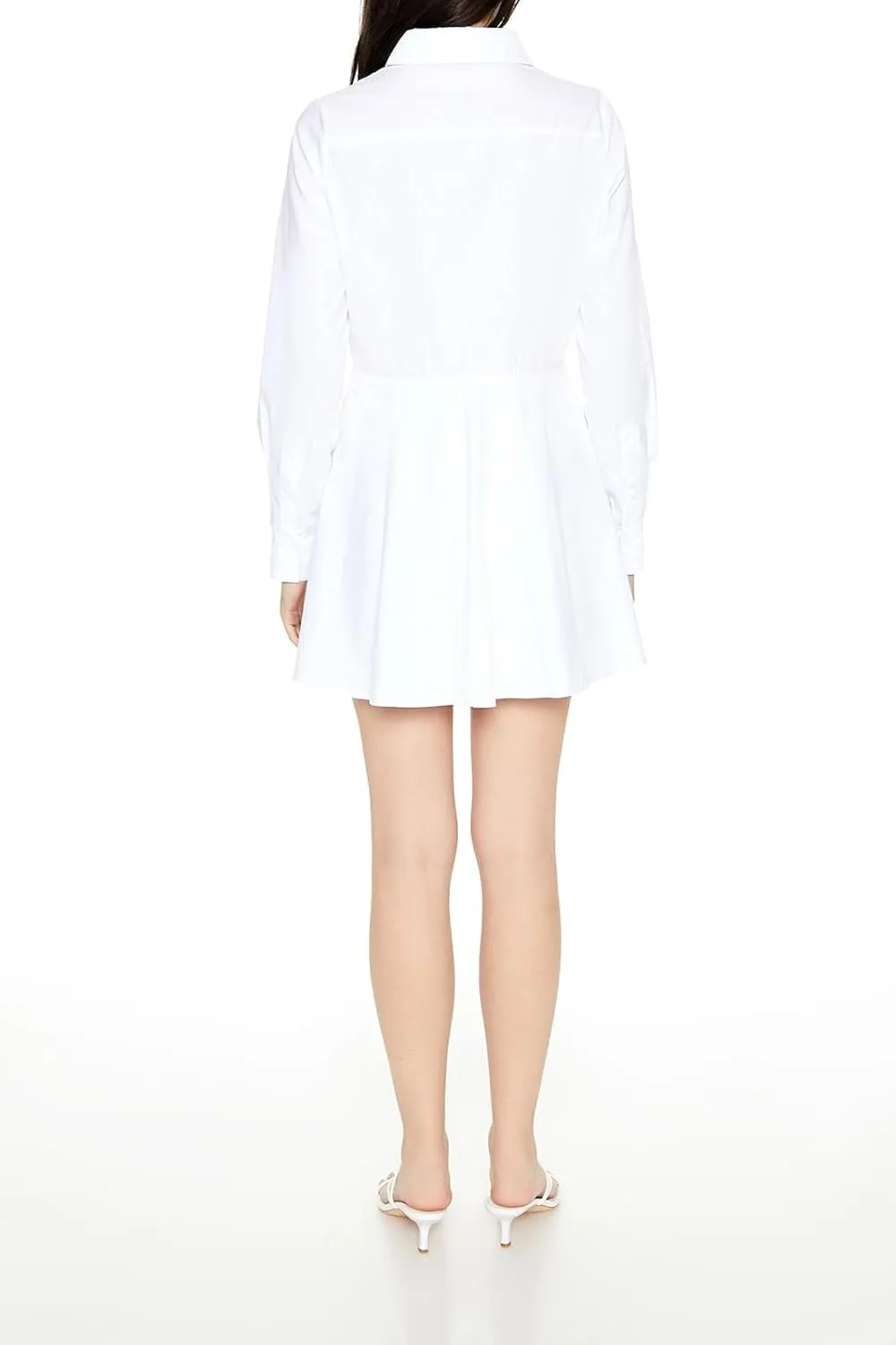 Forever 21 Women's Poplin A-line Mini Shirt Dress