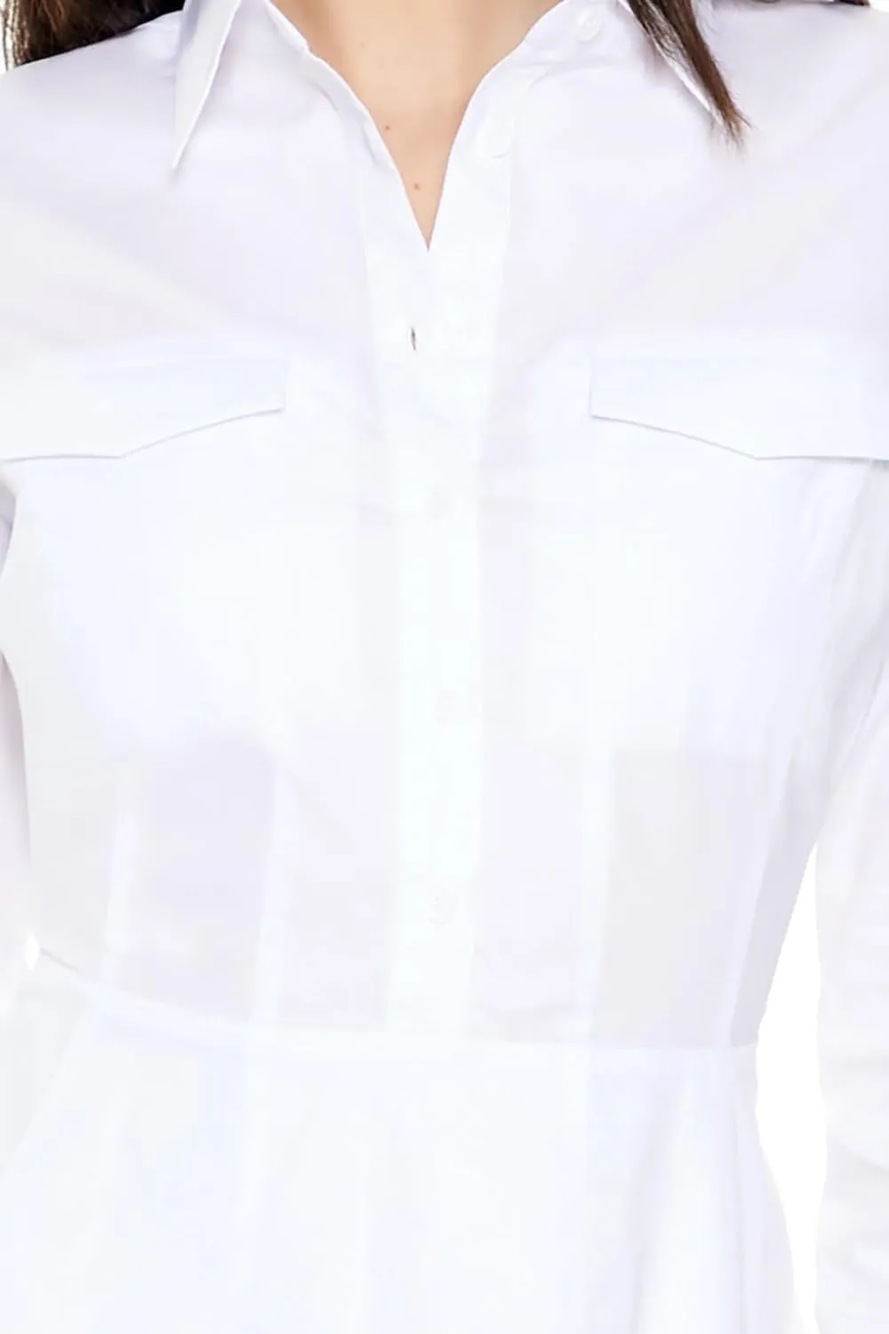Forever 21 Women's Poplin A-line Mini Shirt Dress