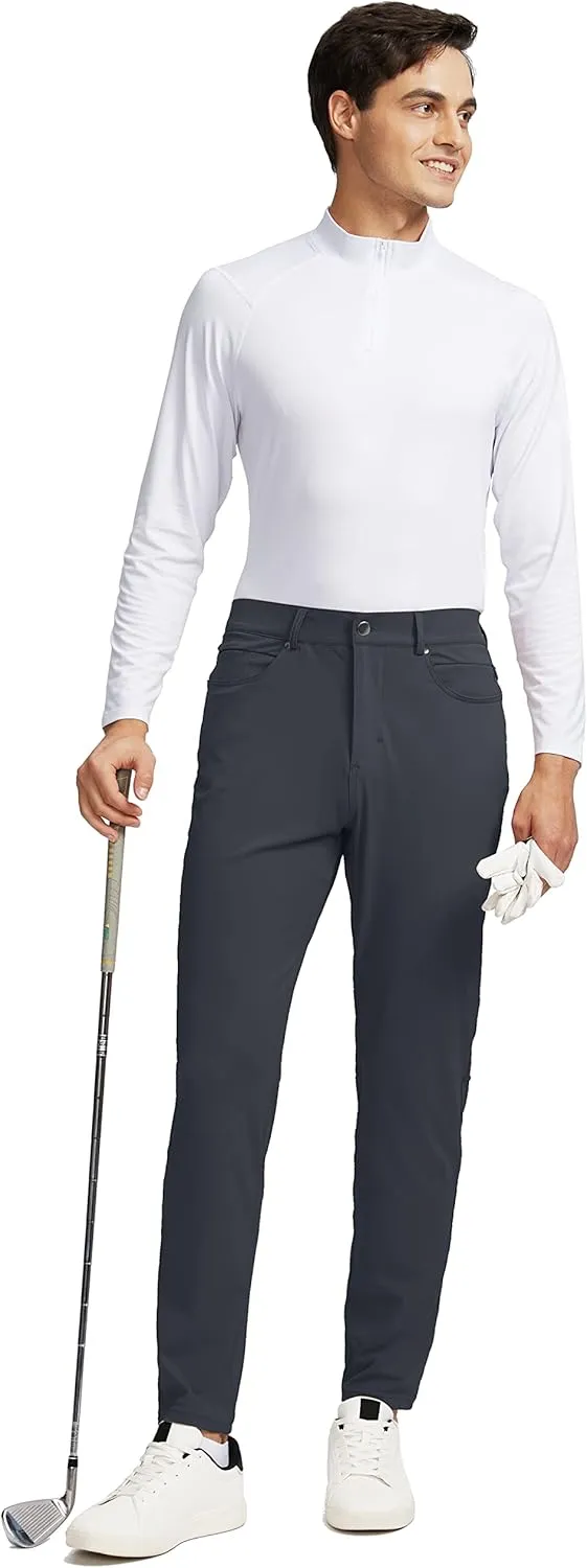 G Gradual Men's Stretch Golf Pants with 6 Pockets Slim Fit Dress Pants for Men Travel Casual Work
