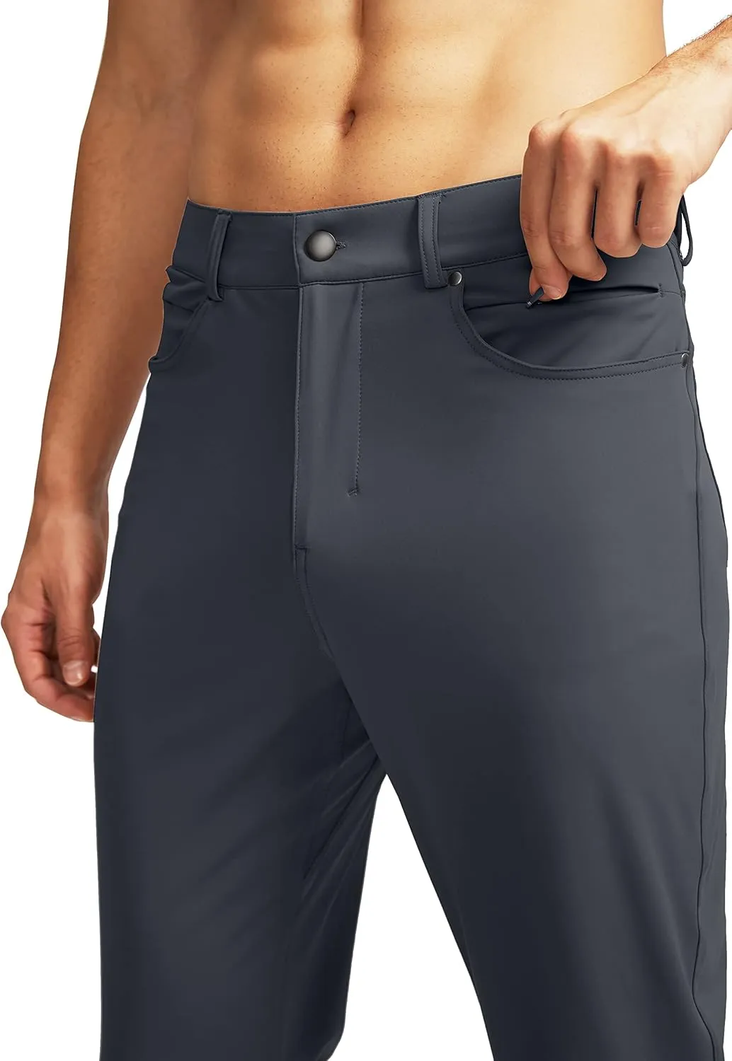 G Gradual Men's Stretch Golf Pants with 6 Pockets Slim Fit Dress Pants for Men Travel Casual Work