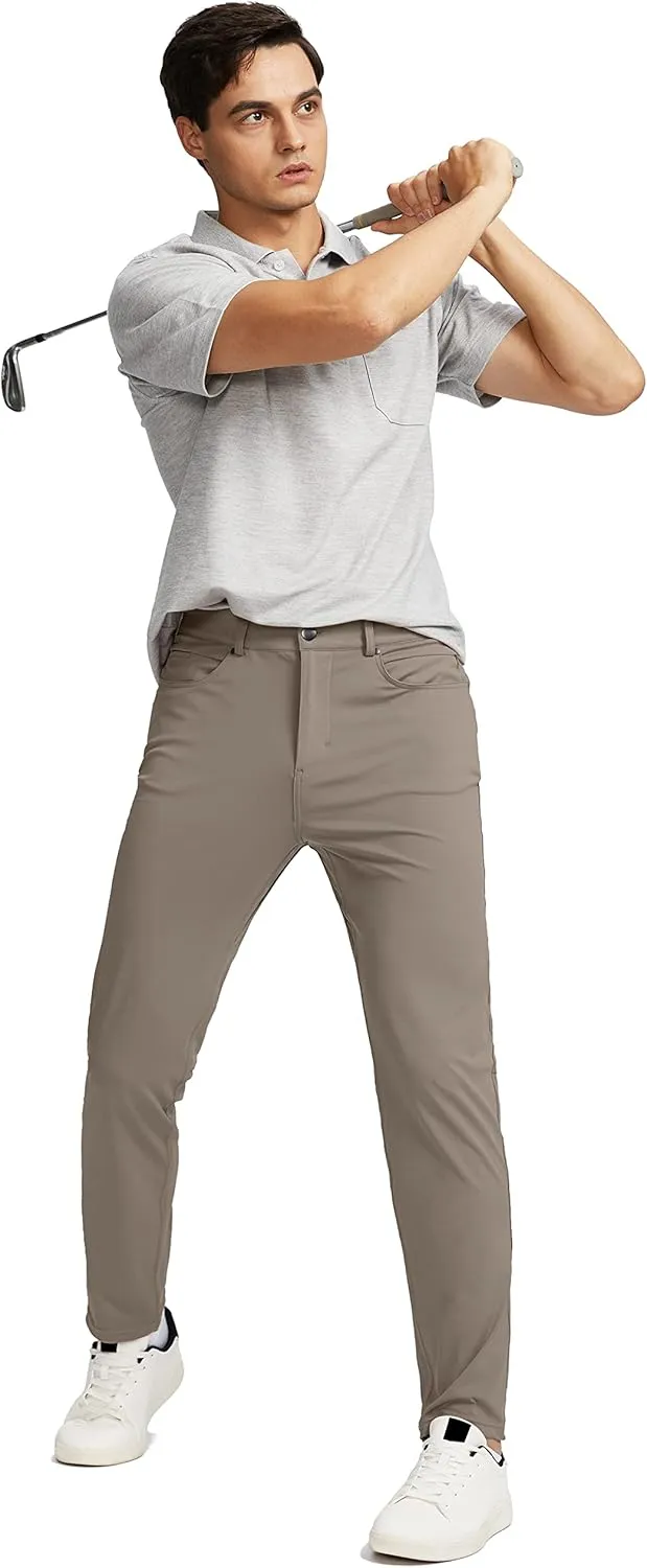 G Gradual Men's Stretch Golf Pants with 6 Pockets Slim Fit Dress Pants for Men Travel Casual Work