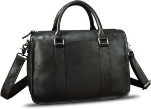 Genuine Leather Messenger Briefcase Bags for Men Vintage Real Leather Shoulder Purse Crossbody Bag Computer Laptop Bag