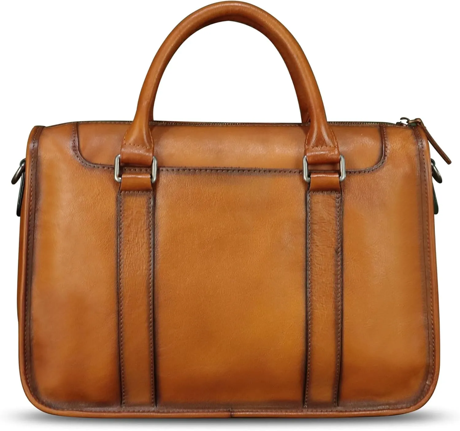 Genuine Leather Messenger Briefcase Bags for Men Vintage Real Leather Shoulder Purse Crossbody Bag Computer Laptop Bag
