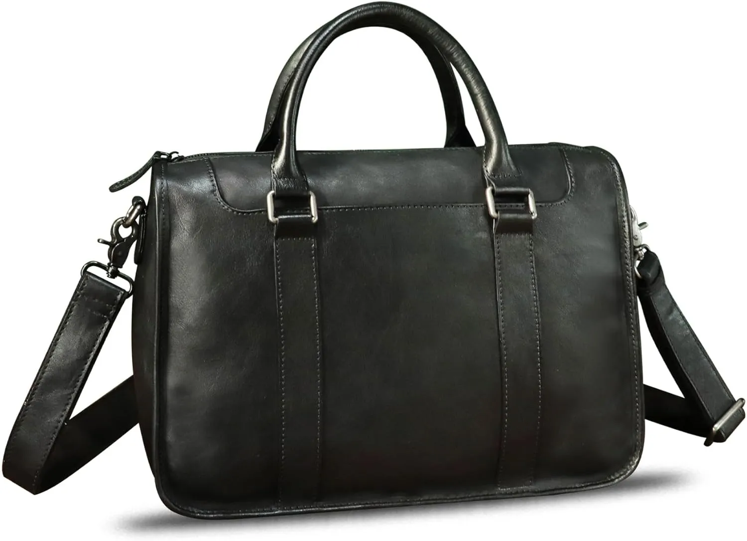 Genuine Leather Messenger Briefcase Bags for Men Vintage Real Leather Shoulder Purse Crossbody Bag Computer Laptop Bag