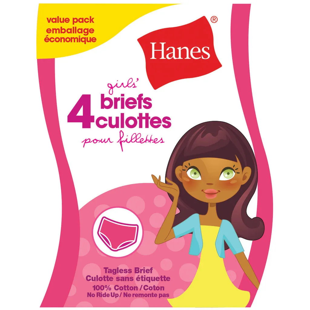 Girl's Hanes Briefs (4 Pack)