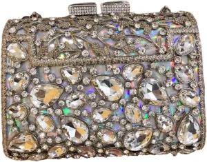 Glitter Crystals Women's Prom Evening Party Wedding Clutch Bag Clutch Purse Handbag Bridal Bag