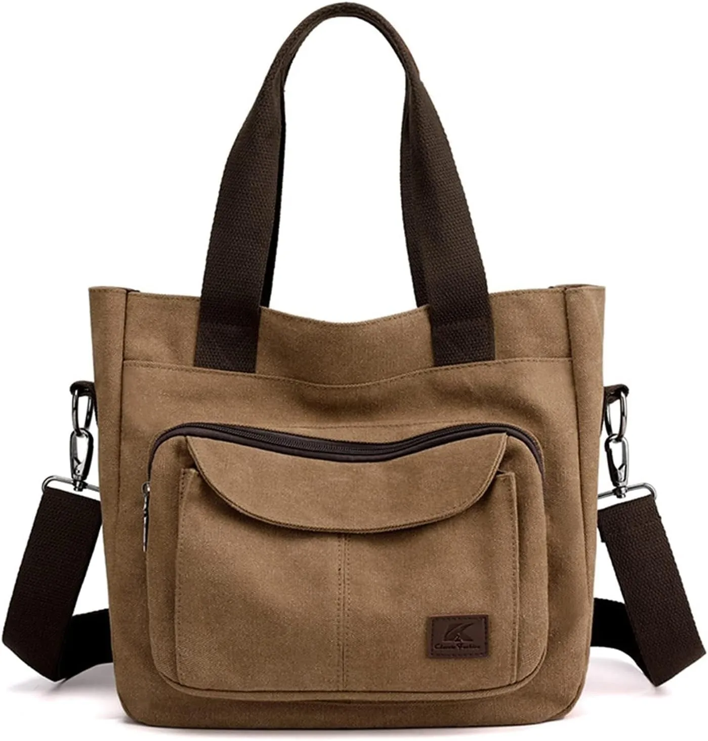Handbags Women's Canvas Tote Purse Shoulder Crossbody Bag Lightweight Multi-Pocket Work Top Handle Bags