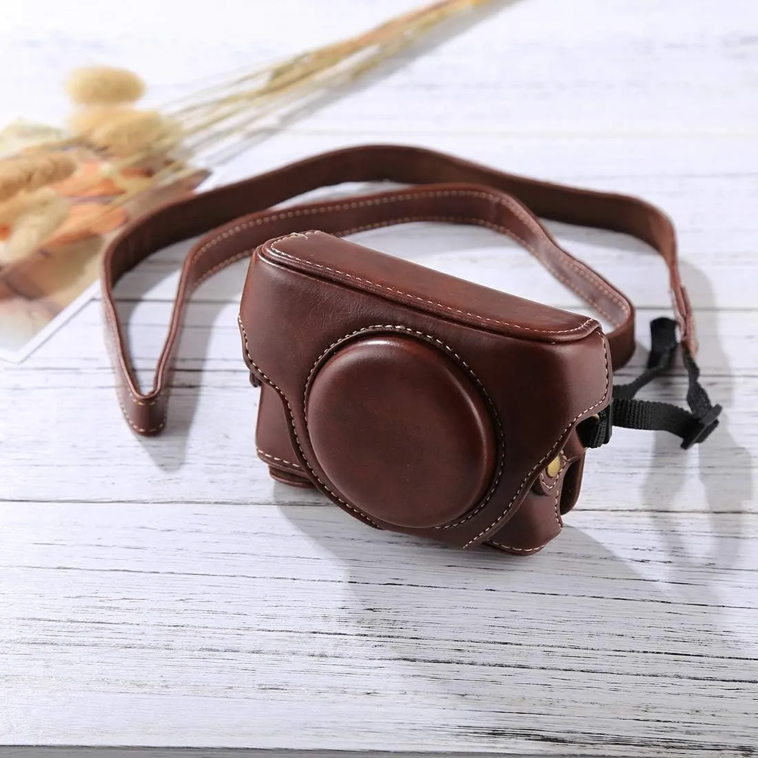 HONGYAN Camera case Retro Style PU Leather Camera Case Bag with Strap for Sony RX100 M3 / M4 / M5 Camera Accessories