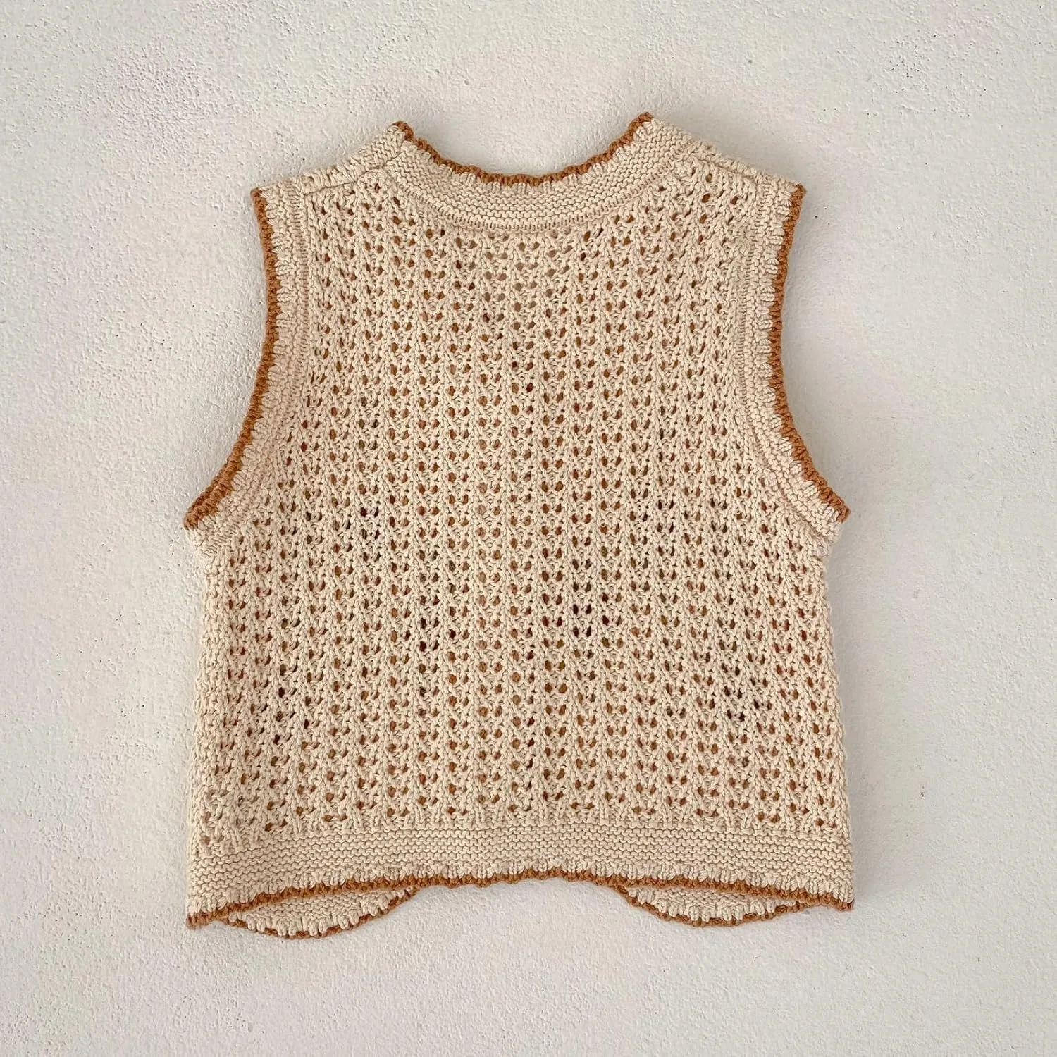 HOOLCHEAN Baby Girls Embroidered Cotton Vintage Sweater Vest Knitted Cardigan