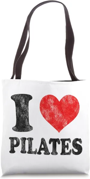 I Love Pilates Vintage Tote Bag