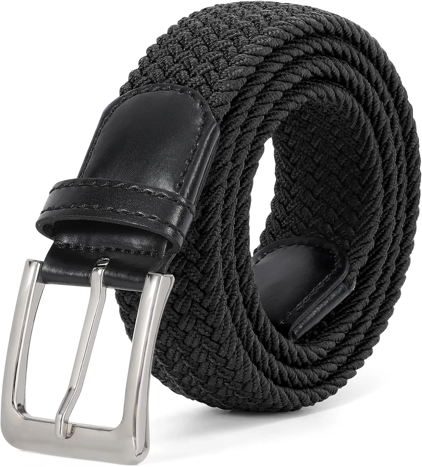 JASGOOD Women Braided Woven Elastic Stretch Belt Men Golf Web Casual Belt for Pants Jeans
