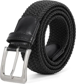 JASGOOD Women Braided Woven Elastic Stretch Belt Men Golf Web Casual Belt for Pants Jeans