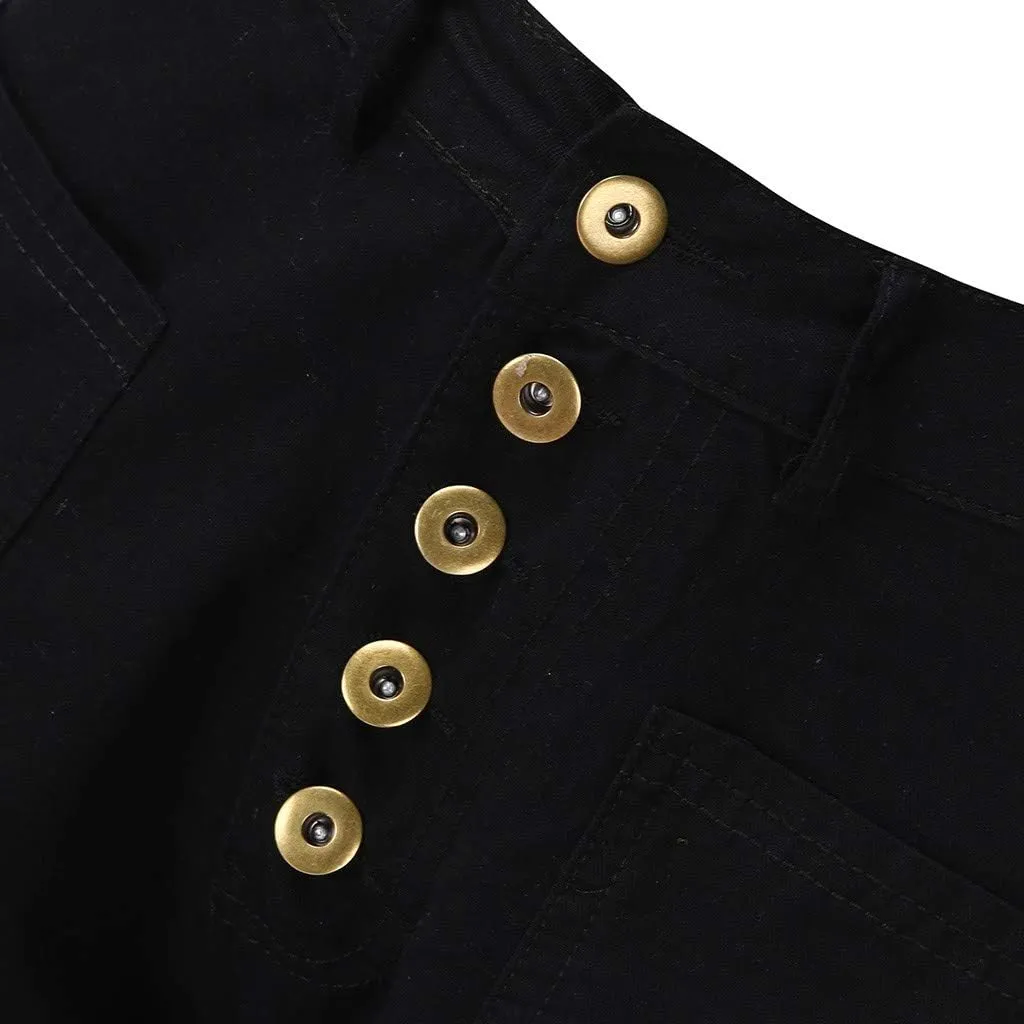 Jeans For Women Trendy Fashion Bib Jumpsuits Rompers Pants Bib Sexy Women's Jeans Pants For Women Casual Denim Pants